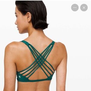 lululemon athletica Free To Be Wild Strappy Sports Bra - Royal Emerald